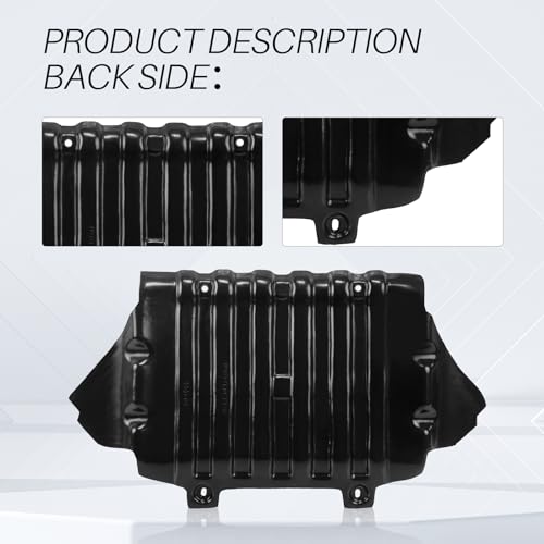 CarPartsDepot Front Lower Engine Splash Shield Center Under Cover Compatible with 2007-2014 Chevy Silverado 1500 & Suburban & Tahoe & GMC Sierra & Cadillac Escalade GM1228139 22781371