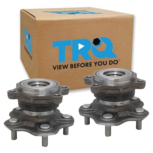 TRQ Rear Left and Right Wheel Bearing and Hub Assembly 2 Piece Set Compatible with 2003-2006 Infiniti G35 / 2007 G35 Coupe Only / 2003-2009 Nissan 350Z