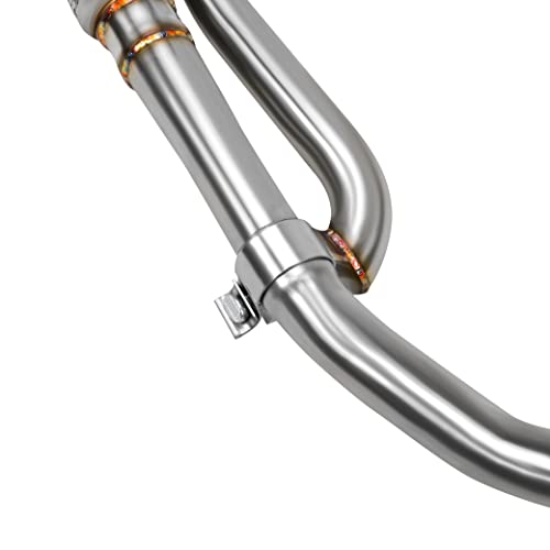JY PERFORMANCE T304 Stainless Steel Exhaust Flex Y Pipe compatible with 2009-2017 Enclave Traverse Acadia Outlook (2PCS Design)