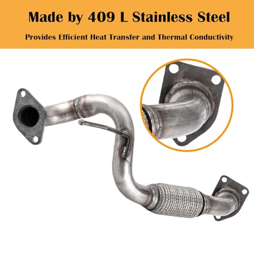 Razstdala Exhaust Front Flex Pipe Exhaust Muffler Pipe compatible with 2008-2013 Nissan Rogue; 2014-2015 Nissan Rogue Select 53826