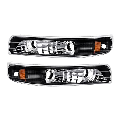 corkiauto Front Parking Turn Signal Light Replacement for 1999-2002 Chevy Silverado, 2000-2006 Tahoe & Suburban Replace OE# GM2520173 GM2521173, Tuning Style