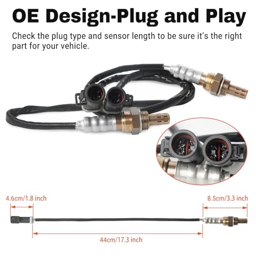 4PCS 15717 Oxygen Sensor Upstream Downstream O2 Sensor Compatible with Ford F150 F250 F350 Ranger Escape Explorer Mustang Foucs Expedition Mazda Lincoln Jaguar Mercury Aston Martin Replace 15716 15718