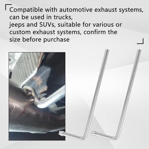 HNeekyr Exhaust Hanger Rods 2 Pcs 9.5" Long 90 Degree Degree Bent Weld On Exhaust Hanger Steel