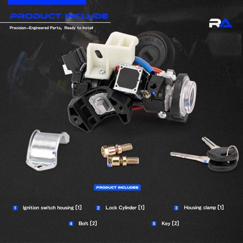 81900-3XF00 Ignition Lock Switch Assembly with Keys Fit for Hyundai Elantra 2011-2016 Ignition Lock Cylinder with Housing Replace# 81910-3XA00, 81910-3X130, 81910-3X110, 81970-3XA00
