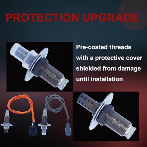 QIYBONE Oxygen O2 Sensor Upstream and Downstream for Subaru Outback Forester Impreza Legacy 2006 2007 2008 2009 2010 2011 2012 Saab 9-2X 2.5L H4 Replace 22641-AA36A 22690-AA810 234-9123 234-4445 2PCS