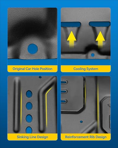 PHILTOP FO1228121 Front Lower Engine Splash Shield Under Car Shield Cover Engine Case Guards Compatible with 2012-2018 Ford Focus 2.0L, 2013-2018 Focus 2.0T