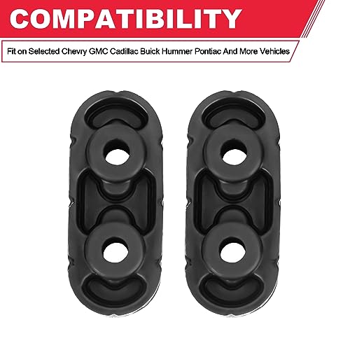 Exhaust Muffler Hanger Insulator (2pcs) 15092802 Fits for Chevy Express Suburban Silverado 1500 2500 3500 HD,for Yukon Savana Sierra 1500 2500 3500 HD,Muffler Tailpipe Hanger with Built-in Iron Frame