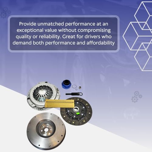 EFT Heavy-Duty Clutch Kit with Flywheel for 1995-2001 Ford Ranger, Mazda B2300 B2500 2.3L 2.5L - Durable Construction for Reliable Performance - Offers Precise Fitting with 12 Month Brand Warranty