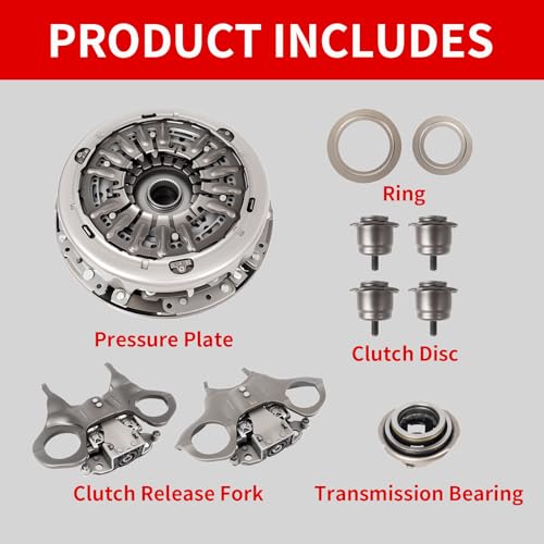 6DCT250 DPS6 Auto Transmission Clutch Kit Dual Clutch Release Fork Lever Compatible with 2011-2019 Ford Focus/Fiesta/B-MAX/EcoSport Repalces 602000800