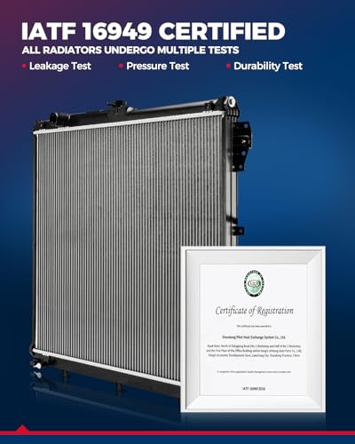 KAX CU13244 Engine Cooling Radiator Replacement, Compatible with 2011-2016 Silverado/Sierra 2500 HD/3500 HD 6.6L