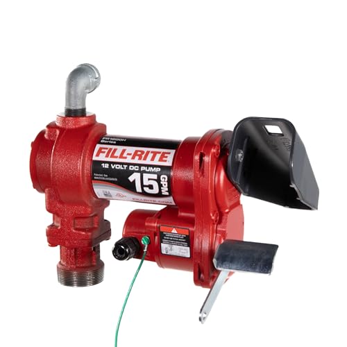 Fill-Rite FR1204H 12 V 15 GPM Fuel Transfer Pump (Pump Only Model) | Gasoline, Diesel, Kerosene, Ethanol Blends, Methanol Blends, & Biodiesel