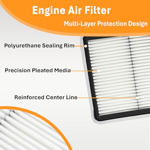 SCREW RHINO Engine Air Filter&Cabin Air Filter Combo Fits Subaru Forester 2009-2018,Crosstrek/XV Crosstrek 2013-2017,Impreza 2008-2016,WRX 2012-2021,WRX STI 2013-2018-CF10930&CA9997