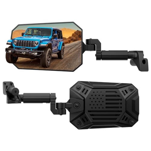 JOYTUTUS Mirrors Doors Off Compatible with 2024-2026 Wrangler JL Gladiator JT, Wrangler JL Side Mirrors with Doors Off Wider View No Vibrate & Wobble (NOT FIT 1986-2023 Wrangler Gladiator)