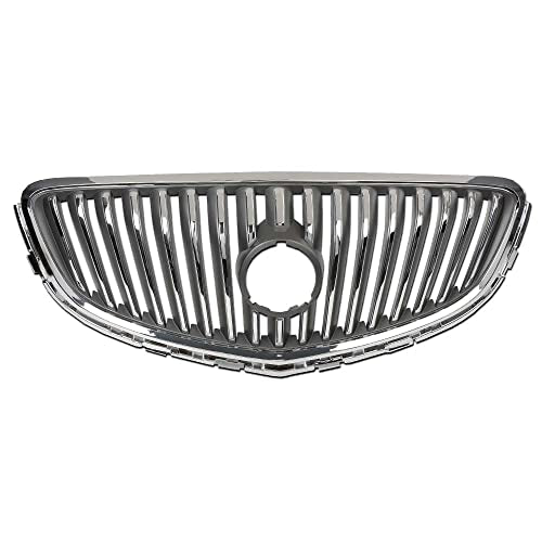 G-PLUS Front Bumper Upper Grille Assembly Chrome Compatible with 2012-2017 Buick Verano 20984572, 23172630, 23274652