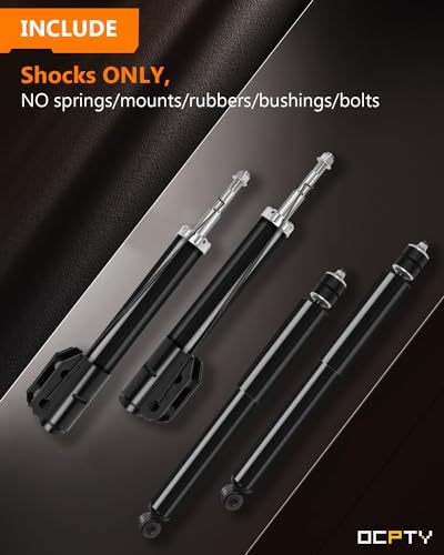 344433 235060 Front Rear Shocks Struts for Ford Mustang, OCPTY Shock Absorbers Fits 1994 1995 1996 1997 1998 1999 2000 2001 2002 2003 2004 for Ford Mustang Amortiguadores 5968 71962 Auto Shocks Sets