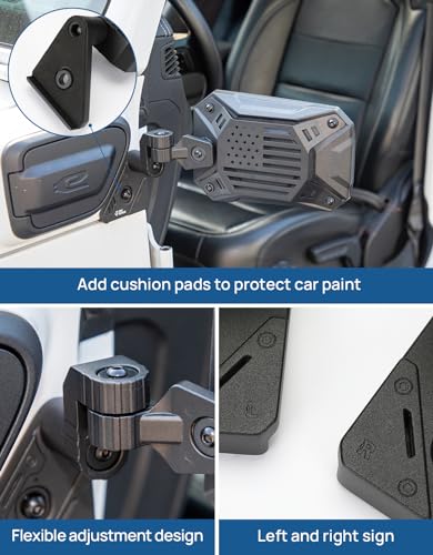 JOYTUTUS Mirrors Doors Off Compatible with Wrangler JL Gladiator JT 2018-2026, Wrangler JL Side Mirrors with Doors Off Wider View No Vibrate & Wobble (Patented), Not Fit Doors On