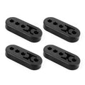 Wuyaoyao 4PCS Car Rubber Exhaust Hanger, 0.47" 4 Holes Adjustable Muffler Hanger, Exhaust Insulator Bushing Shock Absorber Bracket, Universal High-Density Tailpipe Damping Hanger