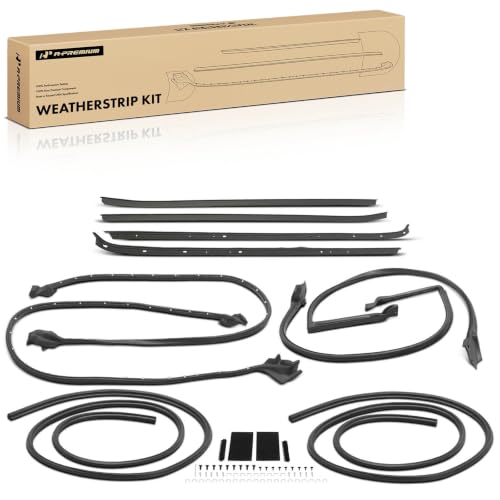 A-Premium 9PCS Door Seal Strip & Window Molding Trim Weather Stripping Kit Compatible with Chevrolet Camaro 1970-1981 & Pontiac Firebird 1970-1981