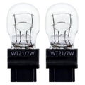 FAXCARS WT21/7W Halogen Bulbs 12V OEM Standard Replacement WT21W/7W Rear Brake Tail Turn Signal Lights Long Life, Pack of 2