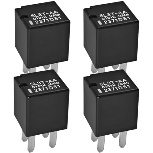 Relay 5L3T-AA (Pack of 2) - 4 Pins 12VDC 20A Automotive Oil Pump Starting Relay