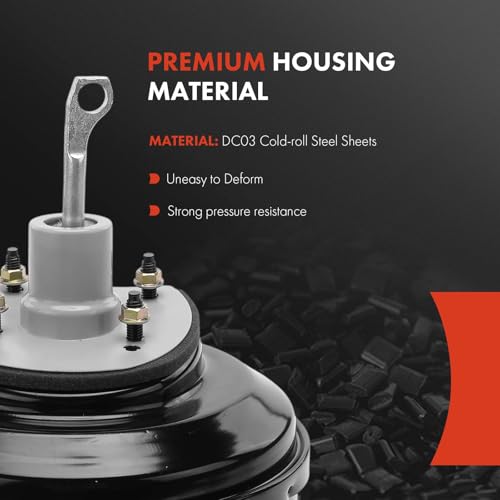 A-Premium Vacuum Power Brake Booster Compatible with Ford F-250 1987-1996/1998, F-250 HD 1997, F-350 1987-1997, F Super Duty 1990-1997, Without Master Cylinder