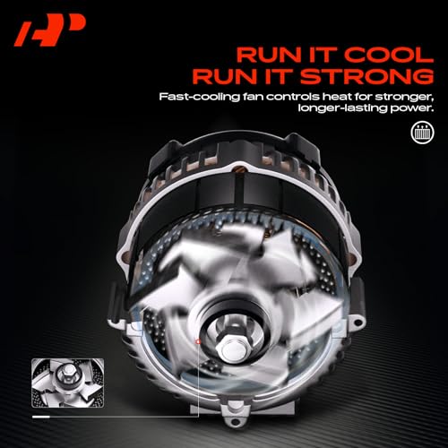 A-Premium Alternator Compatible with Honda Civic 2006 2007 2008 2009 2010 2011 L4 1.8L, 80A 12V CW 7-Groove Pulley, Replace# 31100RNAA01, 31100RNAA012M2