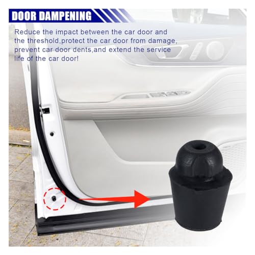 KITUREK Car Door Bumper Shock Absorbers, Rubber Slam Stoppers, Door Side Protector Buffer Pads, Front Rear Door Soundproof Guard Cushion, Car Accessories for Most Cars Trucks SUVs (5PCS)