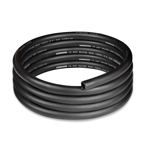 EVIL ENERGY 3/4" Heater Hose Coolant Radiator Straight 100PSI SAE 20R3 10FT Black