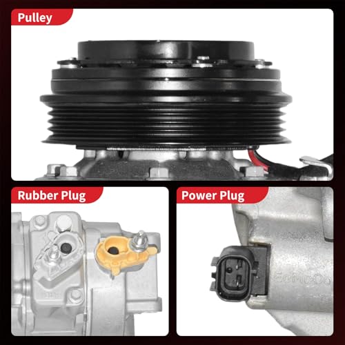 PHOBOOS A/C Compressor with Clutch Compatible with Ford Fusion 2013-2020 L4 1.5L/1.6L/2.0L, Edge 2015-2018 L4 2.0L & Lincoln MKZ 2013-2018 L4 2.0L, Ref. CO-29119C, 198356