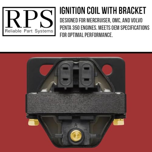 Ignition Coil for MerCruiser Volvo Penta OMC 3.0L 4.3L 5.0L 5.7L 7.4L 8.1L 8.2L Marine Engines, Replaces Mercury 817378T 898253T27, Volvo Penta 3854002-7, Sierra 18-5443, Delco EST Ignition