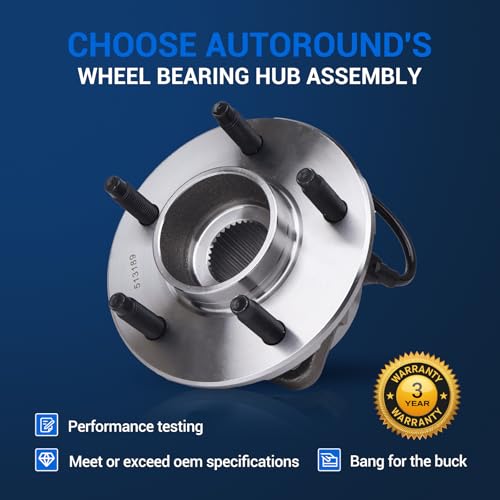 Autoround 513189 Front Wheel Hub and Bearing Assembly fit for Chevy Equinox 2005-06, Saturn Vue 2002-07, Pontiac Torrent 2006