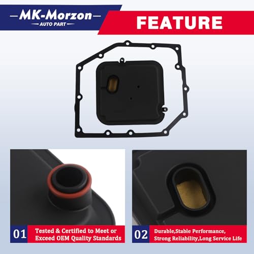 42RLE Transmission Filter Kit Compatible with Dodge Challenger Charger Dakota Magnum Ram 1500 J-eep Liberty Wrangler Chrysle 300 Replace# 68059549AA 58013
