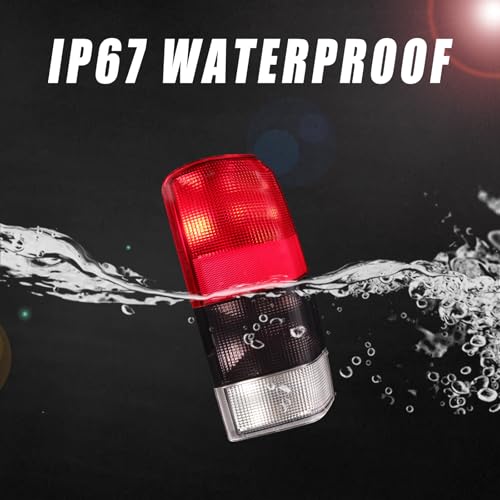 Boine Tail Light Compatible With 1997 1998 1999 2000 2001 Jeep Cherokee Limited SE Sport XJ XJ Chassis Driver and Passenger Side Rear Light Brake Lamps 4897398AA 4897399AA (Red & Black)