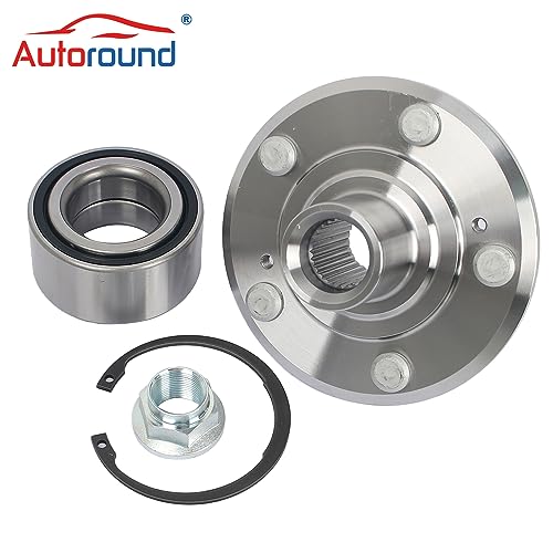 Autoround 29596048 Front Wheel Bearing Hub Assembly fit for 1997-2001 Honda CR-V/Prelude