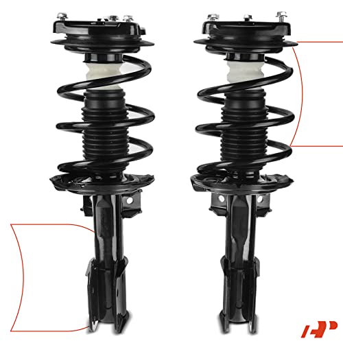 A-Premium Front Complete Struts Compatible with Mercedes-Benz [AWD] C230 2008-2009, C250 2010-2012, C300 2008-2014, C350 2008-2014 - 2x Replacement Suspension Shock Absorber with Coil Spring Assembly