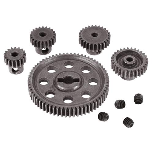 AMOGOT RC Steel Metal Spur Diff Differential Main Gear 64T 17T 21T 26T 29T Motor Gear for HSP 1/10 Monster Truck Brontosaurus Redcat Volcano EPX RC Replacement Parts