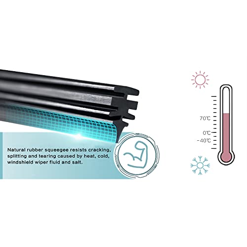 MOTIUM Windshield Wiper Blades 26"+19", All-Season, Set of 2