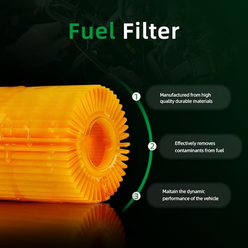 Riyhch 10 Pcs 3/8" Universal Inline Fuel Filters for Cars Industrial Tractors Trucks Motorcycles RV's Gas Powered Engine