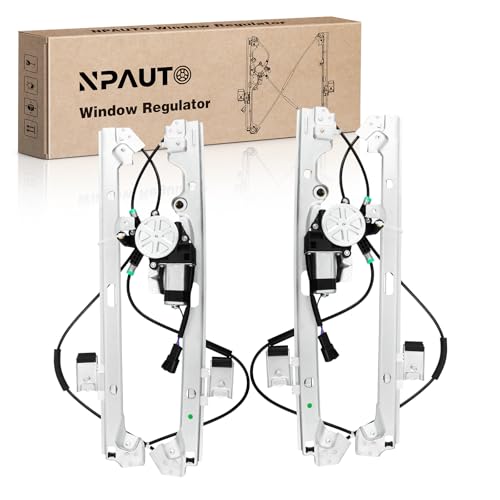 Front Driver Passenger Side Power Window Regulator w/Motor for 1999 2000 2001 2002 2003 2004 2005 2006 2007 Silverado Tahoe Avalanche Suburban, GMC Sierra Yukon XL, Escalade ESV EXT, Left Right