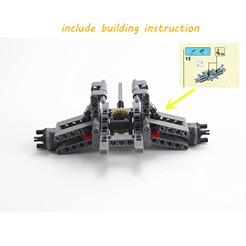 TTLYHEK Technical Car Parts Toy Off-Road Rear Suspension System Compatible with All Major Brands Building Block Technical Parts Kit DIY Accessories (78Pcs)
