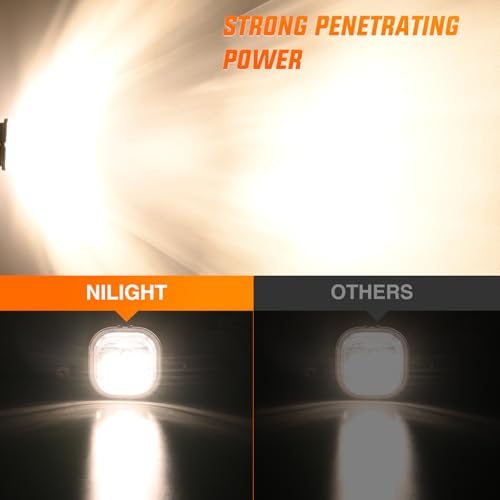 Nilight Fog Lights Assembly Compatible with 2008 2009 2010 FORD F-250 F-350 F-450 F-550 F250 F350 F450 F550 SUPER DUTY Clear Lens w/H10 12V 42W Bulbs
