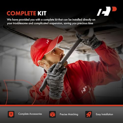 A-Premium Set of 10, Upper Lower Ball Joint, Inner Outer Tie Rod End, Steering Drag Link, Adjusting Sleeve Compatible with Ford E-250, E-250 Econoline, E-350 Club Wagon, E-350 Econoline, E-350/450 SD