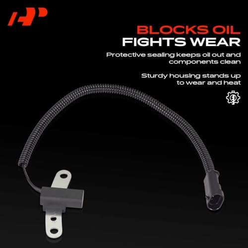 A-Premium Engine Crankshaft Position Sensor Compatible with Jeep & Dodge Models - Grand Cherokee 1993-1996, Wrangler 1993-1995, Cherokee 1993-1996, Dakota 1996, 2.5L 4.0L, Replace# 56026882, 56026921