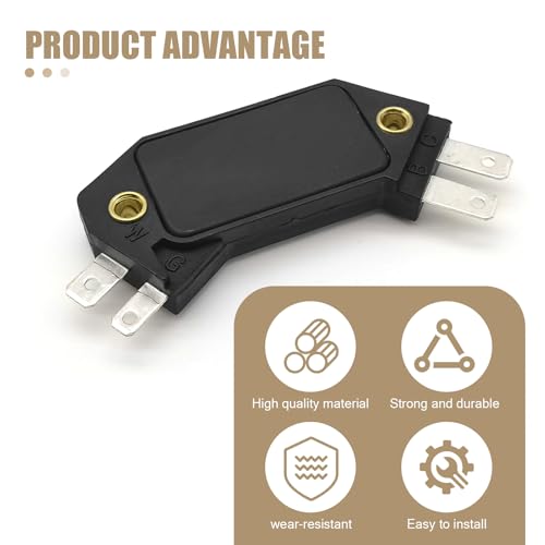 Gseigvee 1 PC Automobile Ignition Module, Engine Ignition Control Module Replacement Parts 1190357 8131941, 4 Pin Design Standard Repair Accessories, Compatible with Most Cars Models (Black)