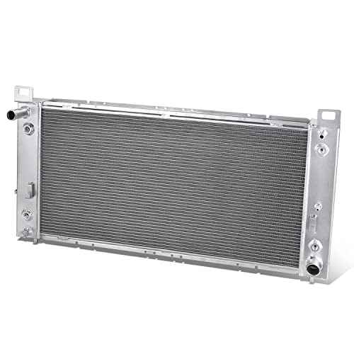 Auto Dynasty Radiator Compatible with 1999-2014 Cadillac Escalade Chevy Silverado Suburban GMC Sierra Yukon H2 4.8L 5.3L 6.0L 6.2L, 34 Inches Core 3-Row Cooling Radiator, Full Aluminum
