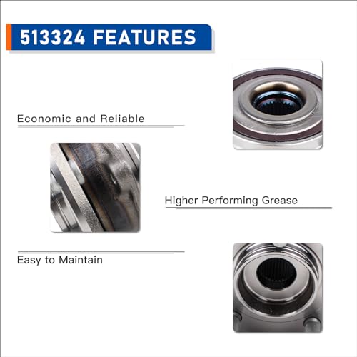 PAROD 513324 Front Wheel Hub and Bearing Assembly Compatible with 2011-2021 Jeep Grand Cherokee, 2022 Grand Cherokee WK, 2011-2023 Dodge Durango 5Lugs