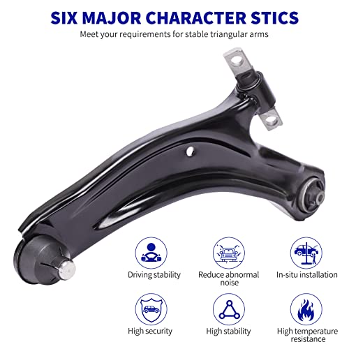 LCWRGS Front Lower Control Arms w/Ball Joints Replacement for 2008-2013 Nissan Rogue 2.5L, 2014-2015 Nissan Rogue Select 2.5L MS30194 MS30195-2Pcs