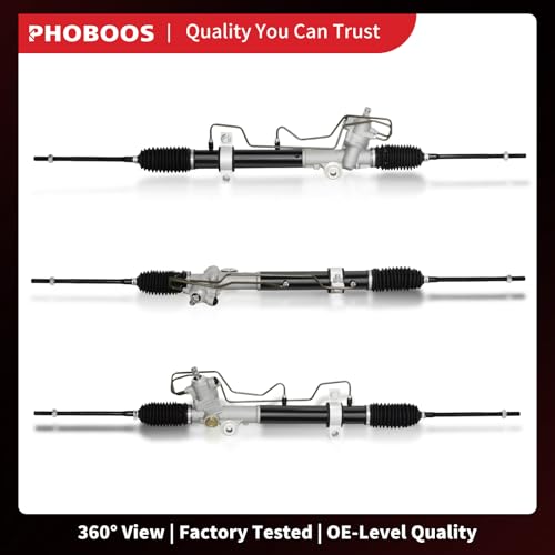 PHOBOOS Hydraulic Power Steering Rack and Pinion Assembly Compatible with Nissan Altima 2002-2006 L4 2.5L. New Unit, Leak Resistance, Direct Fit, Ref. 26-3013