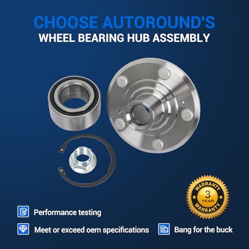 Autoround 29596048 Front Wheel Bearing Hub Assembly fit for 1997-2001 Honda CR-V/Prelude