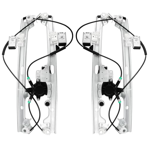 Front Driver Passenger Side Power Window Regulator w/Motor for 1999 2000 2001 2002 2003 2004 2005 2006 2007 Silverado Tahoe Avalanche Suburban, GMC Sierra Yukon XL, Escalade ESV EXT, Left Right